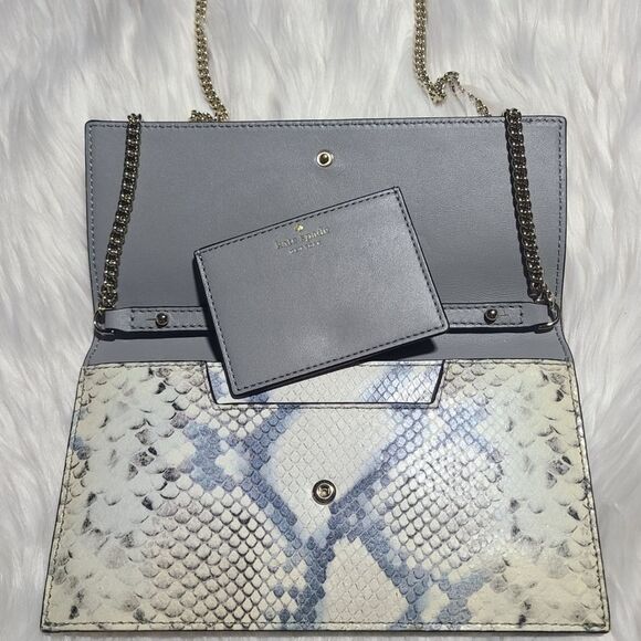 Kate Spade|Snake Print Convertible Crossbody Clutch - Picture 10 of 14